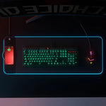 แผ่นรองเมาส์ชาร์จไร้สาย 10W RGB01 พร้อมไฟ RGB เรืองแสง, ขนาด: 800 x 300 x 4mm