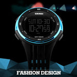 SKMEI 1219 Men Multi-Function Electronic Watch Outdoor Sports Watch, Green, Blue, Black, Rose Gold, Silver