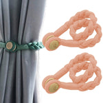 1 Pair Magnetic Buckle Twist Tie For Curtains, Pink, Grey Blue, Golden King, Conran, Off-white, Light Gray, Dark Grey