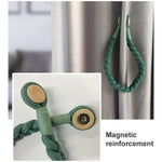 1 Pair Magnetic Buckle Twist Tie For Curtains, Pink, Grey Blue, Golden King, Conran, Off-white, Light Gray, Dark Grey
