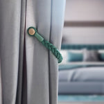 1 Pair Magnetic Buckle Twist Tie For Curtains, Pink, Grey Blue, Golden King, Conran, Off-white, Light Gray, Dark Grey