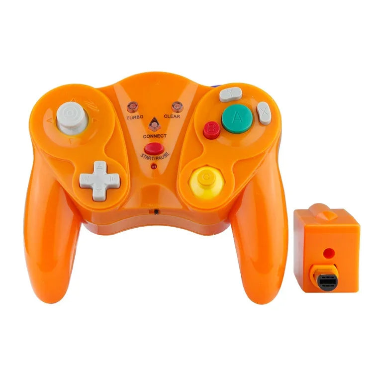จอยเกมไร้สาย 2.4GHz HY-5201 สำหรับ Nintendo NGC สีขาว, สีม่วง, สีดำ, สีส้ม, สีเงิน