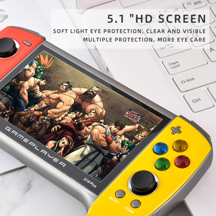 เครื่องเล่นเกมมือถือ X19 Plus หน้าจอ 5.1 นิ้ว ความจำ 8G รองรับการ์ด TF และเอาต์พุต AV สีแดง+เหลือง, สีแดง, สีแดง+น้ำเงิน