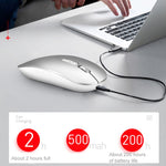 เมาส์ไร้สาย M103 1600DPI 5 ปุ่ม 2.4G ชาร์จได้ Ai อัจฉริยะเสียง รองรับ 28 ภาษา สีขาว ดำ เงิน ทองกุหลาบ เทา