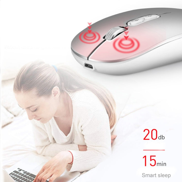 เมาส์ไร้สาย M103 1600DPI 5 ปุ่ม 2.4G ชาร์จได้ Ai อัจฉริยะเสียง รองรับ 28 ภาษา สีขาว ดำ เงิน ทองกุหลาบ เทา
