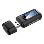 BT201 ตัวรับและตัวส่งสัญญาณเสียง Bluetooth 5.0 USB 2 in 1 พร้อมจอ LCD, ตัวรับและตัวส่งสัญญาณเสียง Bluetooth พร้อมจอ LCD