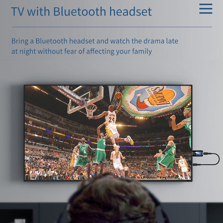 BT201 ตัวรับและตัวส่งสัญญาณเสียง Bluetooth 5.0 USB 2 in 1 พร้อมจอ LCD, ตัวรับและตัวส่งสัญญาณเสียง Bluetooth พร้อมจอ LCD