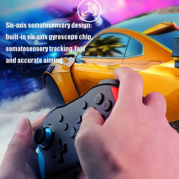 จอยเกมไร้สายบลูทูธสั่นสะเทือน 6 แกน NS009 สำหรับ Switch Pro