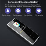 เครื่องเล่น MP3 แบบสัมผัสหน้าจอบลูทูธแบบพกพา เครื่องบันทึก หนังสืออิเล็กทรอนิกส์ 4GB, 8GB, 16GB, 32GB