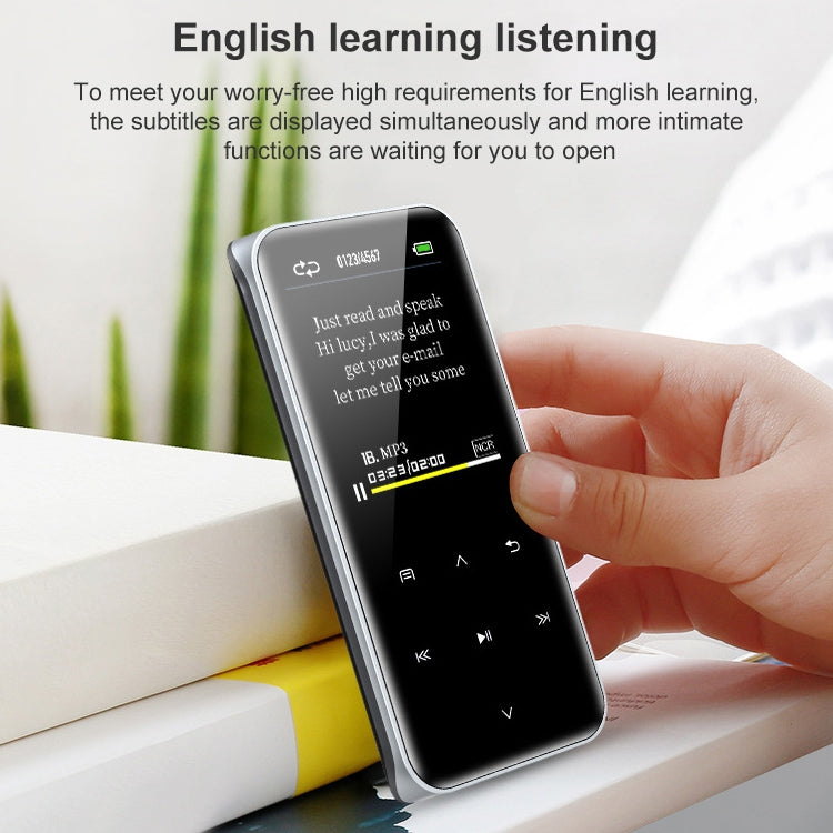 เครื่องเล่น MP3 แบบสัมผัสหน้าจอบลูทูธแบบพกพา เครื่องบันทึก หนังสืออิเล็กทรอนิกส์ 4GB, 8GB, 16GB, 32GB