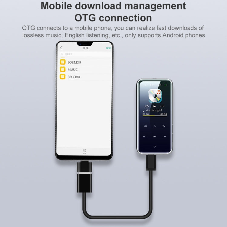 เครื่องเล่น MP3 แบบสัมผัสหน้าจอบลูทูธแบบพกพา เครื่องบันทึก หนังสืออิเล็กทรอนิกส์ 4GB, 8GB, 16GB, 32GB