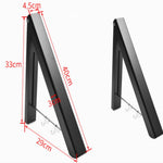 Multifunctional Space Aluminum Invisible Drying Rack, Black, Double Black + 80cm Crossbar