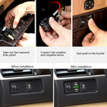Car Charger Original Hole Non-Destructive Modification Of Dual Usb Car Charger With Line Suitable For Toyota, FTWU Red Light, FTWU Green Light, FTWU Blue Light, FTWUX Red Light, FTWUX Green Light, FTWUX Blue Light