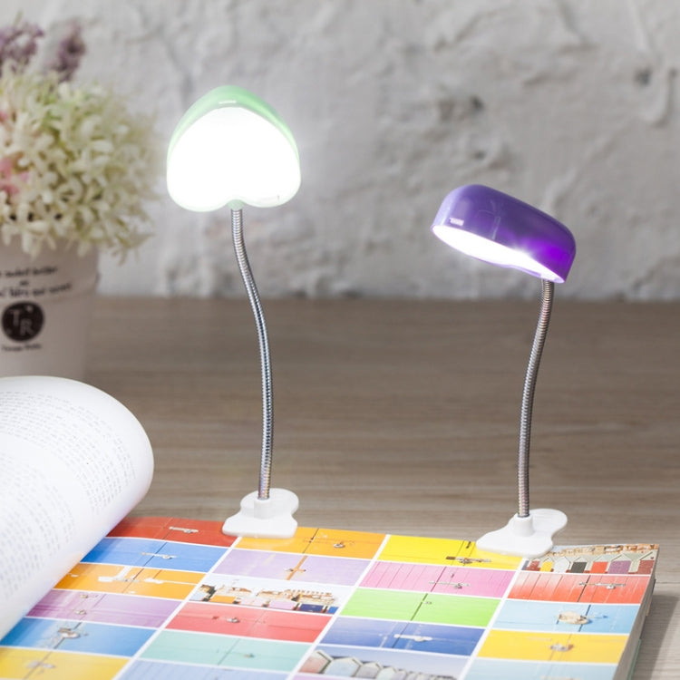 โคมไฟหนีบหนังสือรูปหัวใจรักขนาดเล็ก LED โคมไฟอ่านหนังสือ โคมไฟตั้งโต๊ะ ไฟคีย์บอร์ด ปกป้องสายตา ประหยัดพลังงาน ไฟกลางคืน สีชมพู เหลือง น้ำเงิน