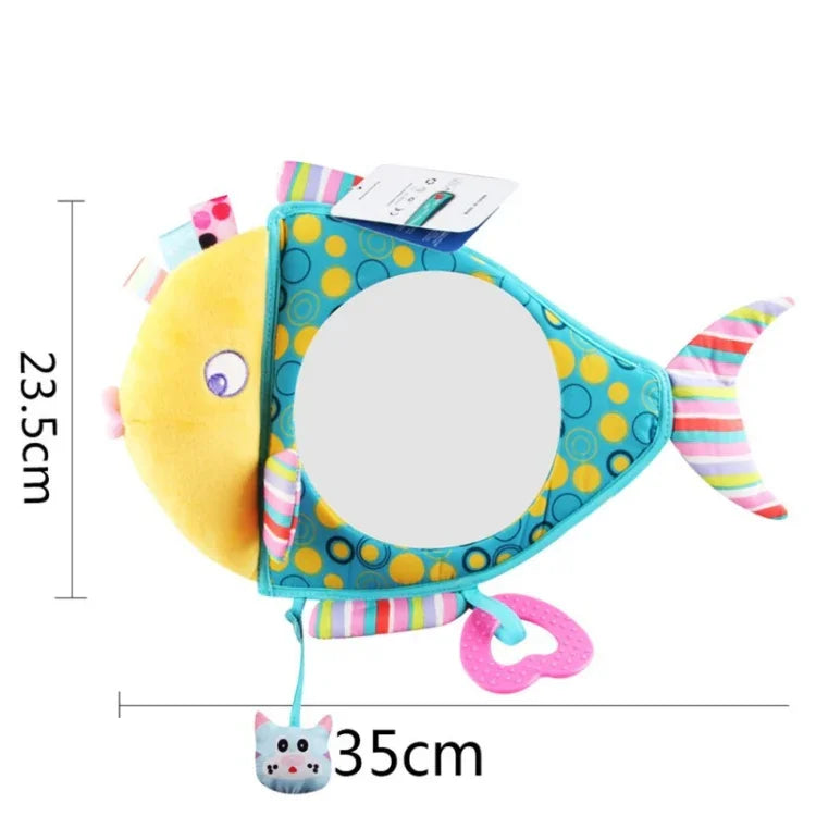 ของเล่นตุ๊กตาห้อยกระจกมองหลังรถยนต์สำหรับที่นั่งเด็ก, กระจกปลาขนาด 35 x 23.5 ซม., กระจกหมีสีน้ำตาลขนาด 35 x 23.5 ซม., กระจกเพนกวินขนาด 35 x 23.5 ซม.