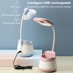 โคมไฟตั้งโต๊ะ LED ป้องกันสายตาชาร์จ USB พร้อมที่ใส่ปากกาและที่วางโทรศัพท์ รุ่น CS276-1 ชมพู, CS276-1 น้ำเงิน, CS276-1 เขียว, CS276-1 เหลือง, CS276-1 ดำ, CS276-3 ชมพู, CS276-3 น้ำเงิน, CS276-3 เขียว, CS276-3 เหลือง, CS276-3 ดำ, CS276-4 ชมพู