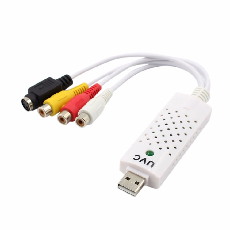 การ์ดจับภาพเสียงและวิดีโอ USB 2.0 แบบพกพา อะแดปเตอร์จับภาพวิดีโอ VHS เป็น DVD สำหรับ Win7 / Win8/ XP/ Vista, ไดรเวอร์ฟรี