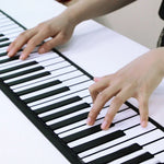 เปียโนพับได้ 88 คีย์ MIDI88 มืออาชีพ คีย์บอร์ดซอฟต์ MIDI จำลองสำหรับฝึกซ้อม พกพาสะดวก, 88 คีย์