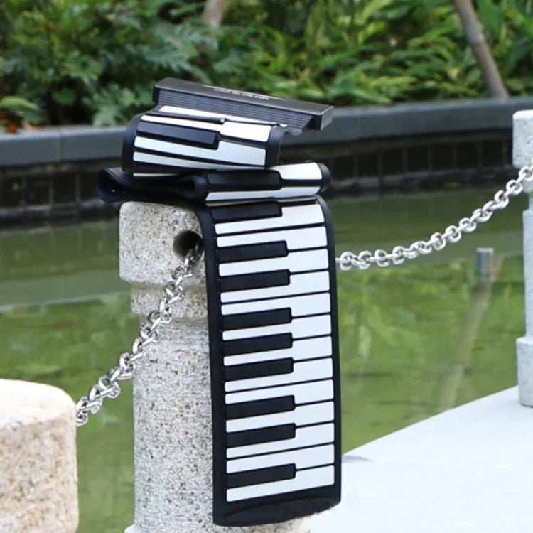 เปียโนพับได้ 88 คีย์ MIDI88 มืออาชีพ คีย์บอร์ดซอฟต์ MIDI จำลองสำหรับฝึกซ้อม พกพาสะดวก, 88 คีย์