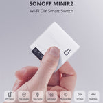 สวิตช์สมาร์ท Sonoff MINIR2 ควบคุมคู่ WIFI DIY ชิ้นส่วนดัดแปลงขนาดเล็ก