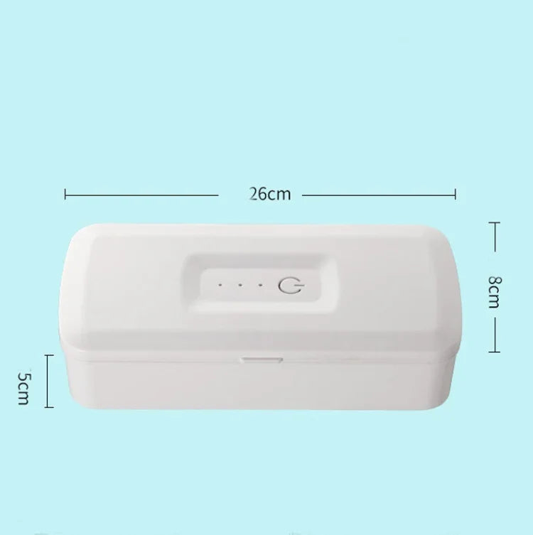 907 Mobile Phone Sterilization Box Ultraviolet Handheld Sterilizer Multifunctional Intelligent Sterilization Machine, White, Pink