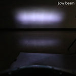 Motorcycle LDE Retro Headlights LED Far Near Beam Lights For Yamaha LC135 V2-V6, Transparent Glass, Smoked Glass