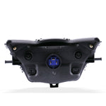 Motorcycle LDE Retro Headlights LED Far Near Beam Lights For Yamaha LC135 V2-V6, Transparent Glass, Smoked Glass
