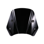 5-7 Inch Retro Motorcycle Windshield Universal Modified Windshield, Black, Smoky, Transparent