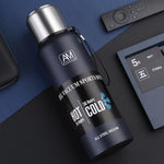 แก้วเก็บความร้อนสแตนเลส 304 ความจุใหญ่ แก้วน้ำกีฬา หม้อเดินทางกลางแจ้ง 500ml, 750ml, 1000ml, 1500ml