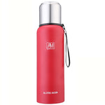 แก้วเก็บความร้อนสแตนเลส 304 ความจุใหญ่ แก้วน้ำกีฬา หม้อเดินทางกลางแจ้ง 500ml, 750ml, 1000ml, 1500ml