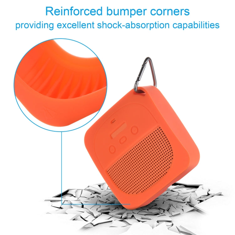 ฝาครอบซิลิโคนป้องกันตกสำหรับเก็บเสียงลำโพง Bose Soundlink Micro, เคสซิลิโคนสีส้ม, เคสซิลิโคนสีเทาเข้ม