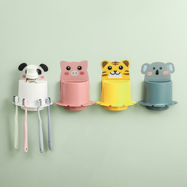 ชั้นวางติดผนังสำหรับห้องน้ำ รูปการ์ตูนสัตว์ ที่วางแปรงสีฟัน แพนด้า เสือ โคอาล่า หมู