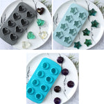 ถาดน้ำแข็งซิลิโคนสร้างสรรค์ 2 ชิ้น แบบ 8 ช่องต่อเนื่อง สำหรับทำไอศกรีม DIY ที่บ้าน สไตล์: อิฐ (สีน้ำเงิน), อิฐ (สีลูกกวาด), อิฐ (เจลลี่), รูปหัวใจ (เอฟเฟกต์ลูกกวาด), รูปหัวใจ (เอฟกต์เจลลี่), รูปดาวห้าแฉก (เอฟกต์ลูกกวาด)