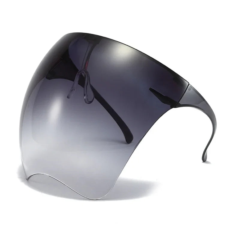 Men And Women All-Round Protection Anti-Fog Face Shield Integrated Anti-Spitting Goggles, Sunscreen Sunglasses(Gradient Gray)