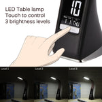 โคมไฟตั้งโต๊ะหนัง LED 5W ปรับความสว่างได้ 3 ระดับ พร้อมแสดงอุณหภูมิ/นาฬิกา/ปฏิทิน สีดำ รุ่น U2