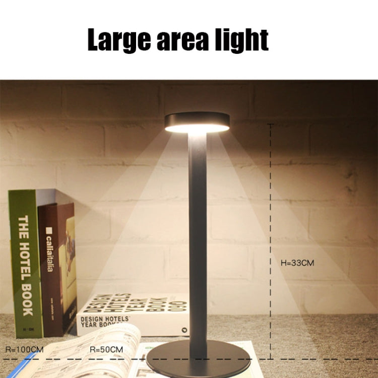 โคมไฟตั้งโต๊ะ LED กันน้ำ USB ปกป้องสายตานักเรียน BC965 สำหรับข้างเตียง โต๊ะบาร์ สีดำ ขาว ลายหินอ่อนหมึก