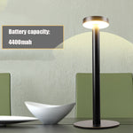 โคมไฟตั้งโต๊ะ LED กันน้ำ USB ปกป้องสายตานักเรียน BC965 สำหรับข้างเตียง โต๊ะบาร์ สีดำ ขาว ลายหินอ่อนหมึก
