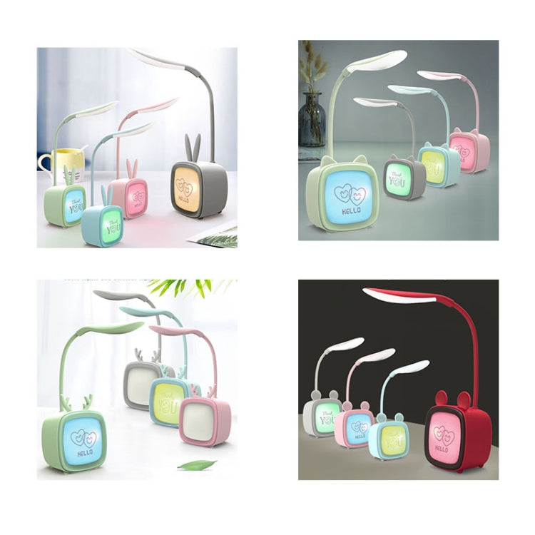 โคมไฟตั้งโต๊ะ USB สำหรับสัตว์เลี้ยงน่ารัก 2 ชิ้น ประหยัดพลังงาน ป้องกันสายตา LED สำหรับห้องนอน ห้องพัก ส่งสีสุ่ม กระต่าย, หมีน่ารัก, ลูกกวาง, Archie