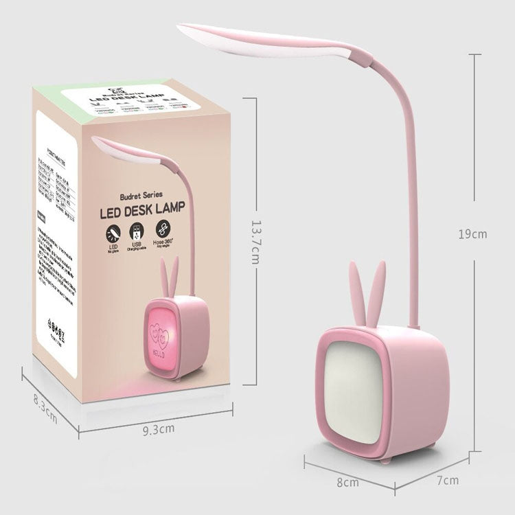 โคมไฟตั้งโต๊ะ USB สำหรับสัตว์เลี้ยงน่ารัก 2 ชิ้น ประหยัดพลังงาน ป้องกันสายตา LED สำหรับห้องนอน ห้องพัก ส่งสีสุ่ม กระต่าย, หมีน่ารัก, ลูกกวาง, Archie