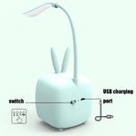 โคมไฟตั้งโต๊ะ USB สำหรับสัตว์เลี้ยงน่ารัก 2 ชิ้น ประหยัดพลังงาน ป้องกันสายตา LED สำหรับห้องนอน ห้องพัก ส่งสีสุ่ม กระต่าย, หมีน่ารัก, ลูกกวาง, Archie