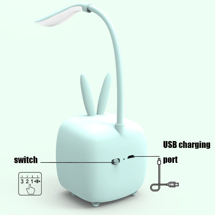 โคมไฟตั้งโต๊ะ USB สำหรับสัตว์เลี้ยงน่ารัก 2 ชิ้น ประหยัดพลังงาน ป้องกันสายตา LED สำหรับห้องนอน ห้องพัก ส่งสีสุ่ม กระต่าย, หมีน่ารัก, ลูกกวาง, Archie