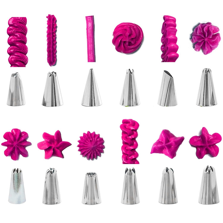 ชุดเครื่องมือแต่งหน้าเค้ก 83 in 1 ชุดเครื่องมืออบปากถุงบีบและอุปกรณ์แต่งสีขนมอบ 83 ชิ้น/ชุด