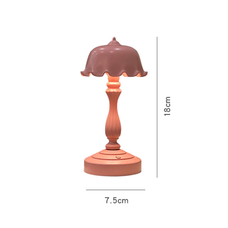 โคมไฟตั้งโต๊ะชาร์จไฟสไตล์วินเทจ สำหรับห้องนอน LED ปกป้องสายตา รุ่น LD05 สีเทาเขียวดอกบัว, LD05 สีแดงกุหลาบ, LD05 เขียวอ่อนดอกบัว, LD05 ขาวดอกบัว, LD05 ชมพูดอกบัว, LD05 ฟ้าอ่อนดอกบัว, LD05 เหลืองดอกบัว, LD05 เทาน้ำเงินดอกบัว