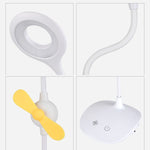 โคมไฟตั้งโต๊ะพัดลม LED WS-8010 พร้อม USB พับได้ สำหรับหัวเตียง รูปหยดน้ำ, แหวน, ที่ใส่ปากกาพัดลมใบพัดสีขาว, ที่ใส่ปากกาพัดลมใบพัดสีเหลือง, ที่ใส่ปากกาพัดลมใบพัดสีน้ำเงิน, ที่ใส่ปากกาพัดลมใบพัดสีเขียว