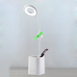 โคมไฟตั้งโต๊ะพัดลม LED WS-8010 พร้อม USB พับได้ สำหรับหัวเตียง รูปหยดน้ำ, แหวน, ที่ใส่ปากกาพัดลมใบพัดสีขาว, ที่ใส่ปากกาพัดลมใบพัดสีเหลือง, ที่ใส่ปากกาพัดลมใบพัดสีน้ำเงิน, ที่ใส่ปากกาพัดลมใบพัดสีเขียว