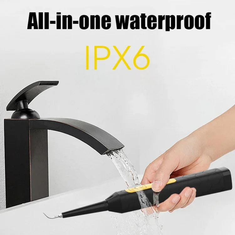 เครื่องมือทำความสะอาดและดูแลฟันไฟฟ้าภายในบ้าน JYQ-023 สำหรับขจัดคราบเหลืองและคราบบุหรี่ สีดำ, สีดำ + หัวทำความสะอาดผิวฟัน