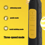 เครื่องมือทำความสะอาดและดูแลฟันไฟฟ้าภายในบ้าน JYQ-023 สำหรับขจัดคราบเหลืองและคราบบุหรี่ สีดำ, สีดำ + หัวทำความสะอาดผิวฟัน