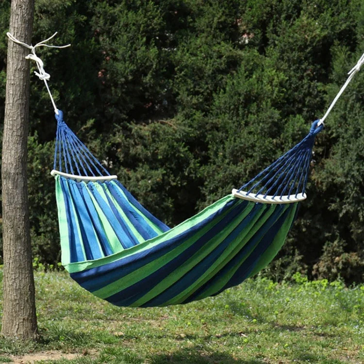 เปลผ้าใบหนา ป้องกันการพลิกคว่ำ สำหรับตั้งแคมป์กลางแจ้ง ขนาด 260x80 ซม. ไม่มีไม้ค้ำเดี่ยว (ลายแดง), 260x80 ซม. ไม่มีไม้ค้ำเดี่ยว (ลายฟ้า), 260x100 ซม. ไม่มีไม้ค้ำ (ลายแดง), 260x100 ซม. ไม่มีไม้ค้ำ (ลายฟ้า), 260x150 ซม. ไม่มีไม้ค้ำ (ลายแดง)