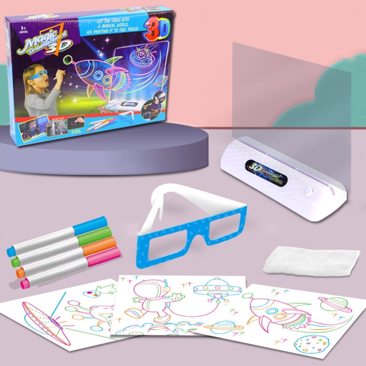 กระดานวาดภาพเรืองแสง 3D กระดานเขียนสามมิติเรืองแสง กระดานกราฟฟิตี กระดานปริศนาส่องสว่าง กระดานวาดภาพสำหรับเด็ก สไตล์: กระดานวาดภาพขนาดกลาง (เวอร์ชันอวกาศ), กระดานวาดภาพขนาดกลาง (เวอร์ชันไดโนเสาร์)