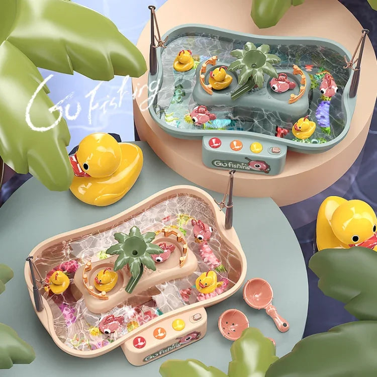 ชุดของเล่นสถานีตกปลาหมุนไฟฟ้าเพื่อการศึกษาสำหรับเด็ก Play House, สีเขียว 6 ตัวเป็ด, สีชมพู 6 ตัวเป็ด, สีเขียว 3 ปลา 3 เป็ด, สีชมพู 3 ปลา 3 เป็ด
